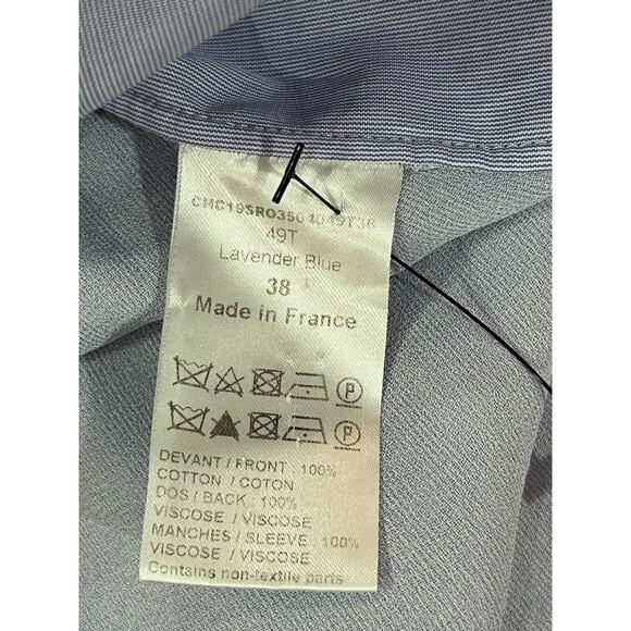 Chloe Designer ASYMMETRIC midi SHIRT DRESS IN LAVENDER BLUE Sz 38/US 6 - Picture 10 of 12